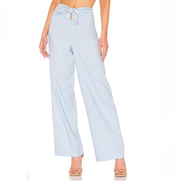 LPA Tie Front Pant in Light Blue Size XS from REVOLVE - Picture 2 of 6